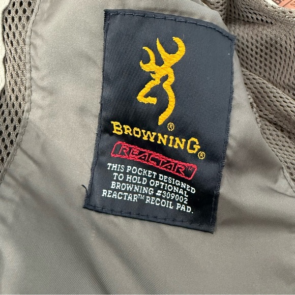 Men’s Vintage Browning Reactar Mesh Lined Shooting Jacket Double Zipper Small - Picture 11 of 17